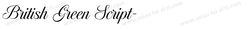 British Green Script字体转换